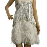 Sue Wong NWT  9020’s flapper style strapless mini feather needed dress sz 4 Photo 1