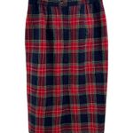 Leslie Fay Haberdashery wool blend plaid knee length pencil skirt academia preppy vintage Photo 2