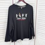 Cacique  Dancing Penguins Holiday Christmas Sleep T Shirt Black 2X 18 20 Photo 6