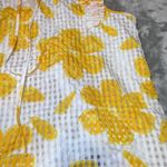 Cato Sleeveless Blouse Womens XL White Yellow Floral Ruffle Sleeve Top Chic Photo 9