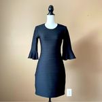 Shoshanna  | Black Bell Sleeve Cocktail Dress Sz 2 Photo 1