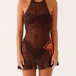 Peppermayo  Brown crochet halterneck dress  Photo 0