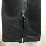 Cache 100% Leather Black Flair Wide Hem High Waist Pants 4 Photo 3
