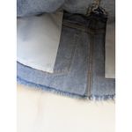 American Eagle  Women's Mini Skirt Low Rise Denim Fray Y2K Britney Blue Sz 10 Photo 3