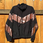 Zyia NWT  Pink Shine Rose Gold Metallic Block Jacket Size‎ XXL Photo 0