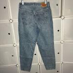 Levi's High Waisted Mom Jeans Deconstructed Indigo Tapered Distressed Size 30 Photo 4