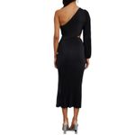 Hello Molly Black Midi Dress Size 6 One Shoulder Cut Out Waist Party Wedding Photo 2