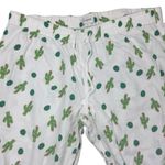 J. Crew Cactus Christmas Tree Lights Holiday White Flannel Pajama Bottom Pants M Size M Photo 7