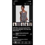 Marc by Marc Jacobs  Tank Top Women Small Black Exeter Floral Silk Metallic Mesh Photo 6