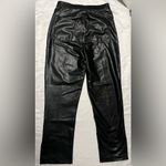 Abercrombie & Fitch Curve Love 90s Vegan Leather Ultra High Rise Straight Pants Photo 4