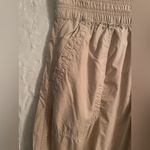 Aerie NWT  100% cotton lightweight khaki cargo pants, elastic waist, pockets; S Photo 2