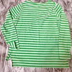 Crown & Ivy  Green and White Long Sleeve Terrycloth Nautical Sailor Popover Top Photo 7