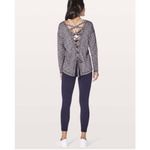Lululemon ✨ Laced With Intent Grey Laced Back Long Sleeve Sz 6 Top✨ Photo 7