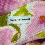 Hawaiian Pink Floral V Neck Puff Sleeve Empire Waist Maxi Dress XS (see meas) Photo 9