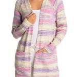 Lucky Brand  Pink Purple Cream Mid Length Cardigan Photo 0