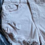 Forever 21 Light Pink Distressed High Rise Denim Shorts Photo 1