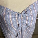 Aerie NWT  Womens Light Blue Striped‎ Flare Tie Front Sundress Dress Size XL Photo 1