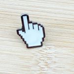 Classic Computer Mouse Button Soft Enamel Pin White Photo 1