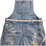 Madewell  Denim Distressed Short Overalls Size: M Photo 1