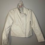 LC Lauren Conrad  Cream Leather Moto Jacket Photo 0