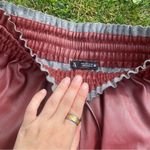 ZARA  faux leather burgundy shorts S Photo 4