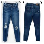 American Eagle  Super‎ HI-RISE JEGGING Size 0 distressed skinny Photo 1