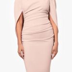 Betsy and Adam New Jordan Short Scuba Crepe Draped back dress 14 M L Photo 0