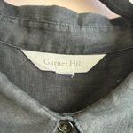 Garnet Hill  100% Linen Long Sleeve Button Up Sz 14 Black Photo 3