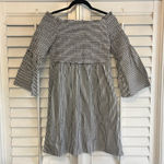 Bigio Collection Black And White‎ Stripe Off Shoulder Dress Size 10 Photo 0