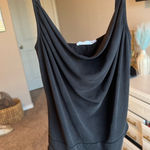 Wasabi + Mint Chic Black Draped Bodysuit Photo 0