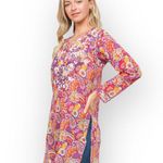 Raj ❤︎︎ Heart Embroidery Tunic Top Dress ❤︎︎ Pink Floral ❤︎︎ Made in India ❤︎︎ Size XL Photo 13