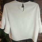 ZARA White Ruffle Sleeve Blouse Photo 4