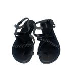 Sonoma  Black Sandals with Ankle Strap and Braided Detail Medium 7/8 Photo 1