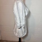 After Market White and Blue Plunge Neck Backless Mini Dress Size Small Photo 1