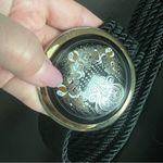 Gutos W Germany 1980s Vintage Art Nouveau waist belt, metal buckle,rope detail Gold Photo 4