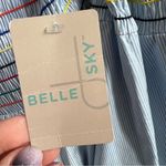 Belle Sky Belle + Sky Blue Off the Shoulder Peplum Top NWT Delight Blue Strip Size Small Photo 2