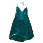 For Love & Lemons  Viva Velvet Mini Dress Emerald Green Size Small Party Sexy Photo 3