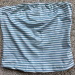 Light Blue Striped Tube Top Photo 0
