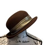 Vintage Michael Howard Fedora Wool Felt Hat Brown Gold Bow Size Medium OSFM Photo 11