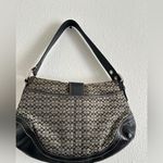 Coach F10926 Vintage Soho Black Leather & Signature C Canvas Shoulder/Tote Bag Photo 1