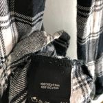 Charlie Paige Womens Flannel Shirt Tunic Plaid Pockets Black White S Photo 5