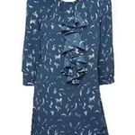 Silence + Noise  Blue Ruffle Dress, Medium Photo 2