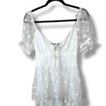 Lulus NWT Precious Sweetie White Floral Embroidered Sweetheart Midi Dress Small Photo 4