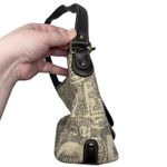 Etienne Aigner All Over Logo Print Shoulder Bag Purse Tan, Brown & Gold Hardware Photo 3