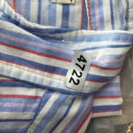Xirena Striped‎ Button Up Shirt Cotton Blue Red White Casual XS Photo 8