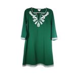 Tuckernuck Miguelina Embroidered Tunic Dress green fall preppy xs $255 casual Photo 6