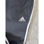 Adidas Tracksuit Bottoms Women's Large Black 3 Stripe Classic Tapered Pockets Photo 1