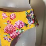 Unlisted Bright Yellow Floral High Leg Bikini Bottoms M Photo 6