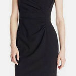 Calvin Klein  Side Ruched Cap Sleeve Classic Black Mini Sheath Dress Photo 0
