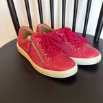 Hotter ChaseāLeather Ortholite pink side zip sneakers size 6.5 Photo 2